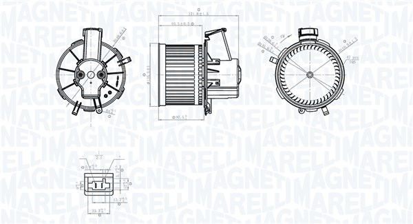 MAGNETI MARELLI 069412778010 Interior Blower for ABARTH FIAT