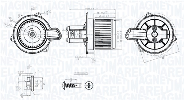 MAGNETI MARELLI 069412781010 Interior Blower for ABARTH FIAT LANCIA
