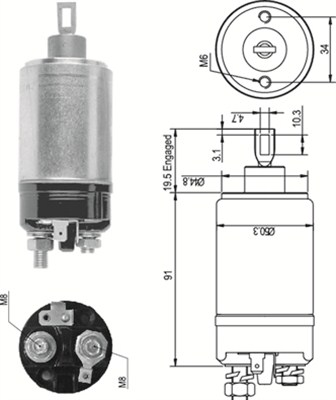 MAGNETI MARELLI 940113050087 Elettromagnete, Motore d'avviamento-Elettromagnete, Motore d'avviamento-Ricambi Euro