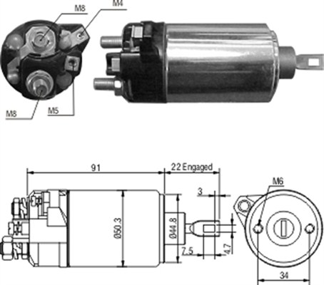 MAGNETI MARELLI 940113050168 Elettromagnete, Motore d'avviamento-Elettromagnete, Motore d'avviamento-Ricambi Euro