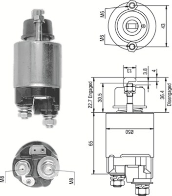 MAGNETI MARELLI 940113050234 Elettromagnete, Motore d'avviamento