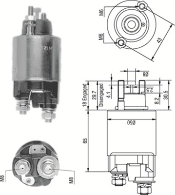 MAGNETI MARELLI 940113050236 Elettromagnete, Motore d'avviamento