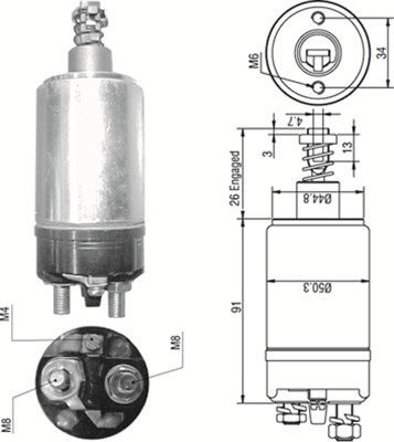 MAGNETI MARELLI 940113050251 Elettromagnete, Motore d'avviamento