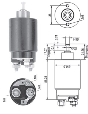 MAGNETI MARELLI 940113050264 Elettromagnete, Motore d'avviamento