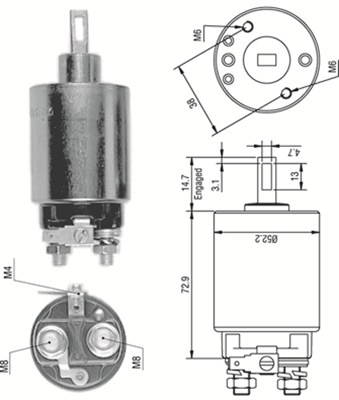 MAGNETI MARELLI 940113050276 Elettromagnete, Motore d'avviamento