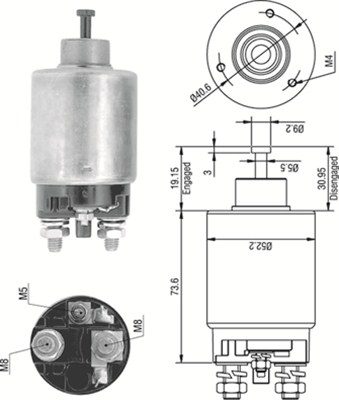 MAGNETI MARELLI 940113050316 Elettromagnete, Motore d'avviamento