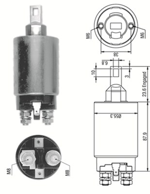 MAGNETI MARELLI 940113050332 Elettromagnete, Motore d'avviamento