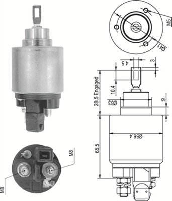 MAGNETI MARELLI 940113050343 Elettromagnete, Motore d'avviamento