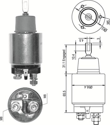 MAGNETI MARELLI 940113050346 Elettromagnete, Motore d'avviamento