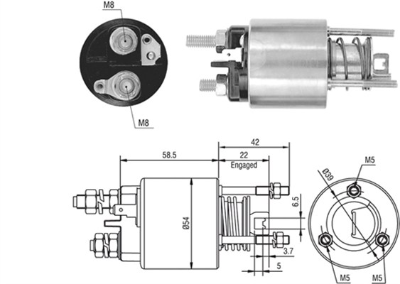 MAGNETI MARELLI 940113050384 Elettromagnete, Motore d'avviamento