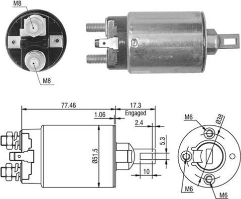 MAGNETI MARELLI 940113050395 Elettromagnete, Motore d'avviamento-Elettromagnete, Motore d'avviamento-Ricambi Euro