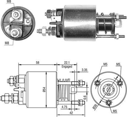 MAGNETI MARELLI 940113050497 Elettromagnete, Motore d'avviamento